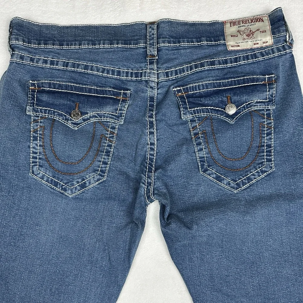 True‎ Religion Geno Relaxed Slim Whiskered Jeans SN Flap 38X33 Wash Blue